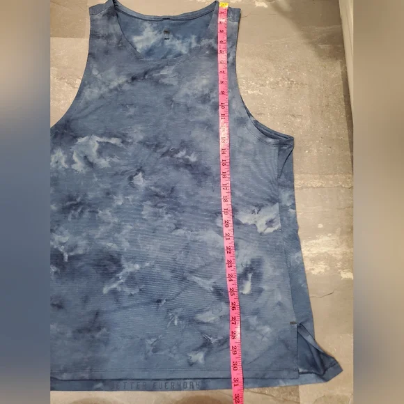 Lululemon Always Agile Tank. Diamond Dye True Navy Chambray. Tie Dye. XL. - Picture 8 of 8